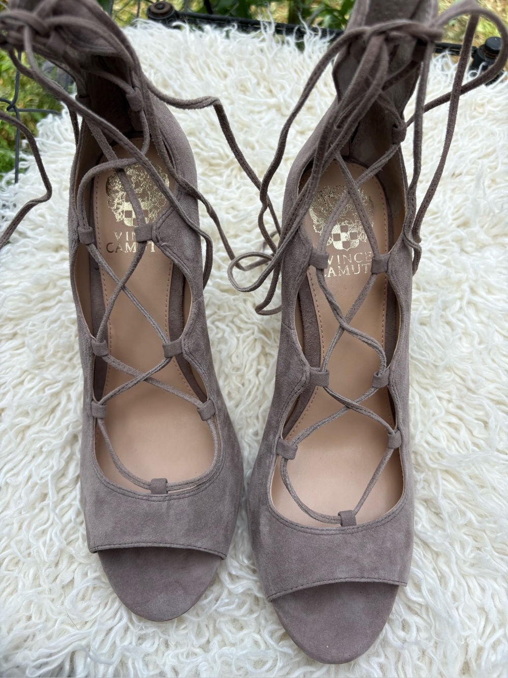 Vince Camuto
'Sandria' Peep Toe Ghillie Sandal
